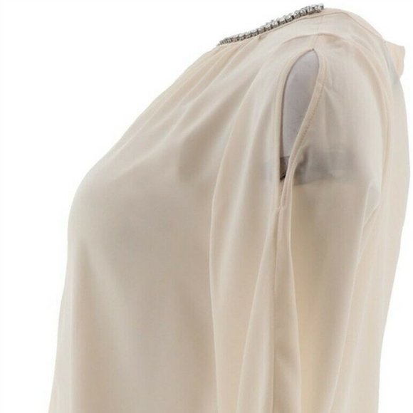 NWT DENNIS BASSO COLD SHOULDER BLOUSE TANK SET IVORY 18W - Picture 5 of 11